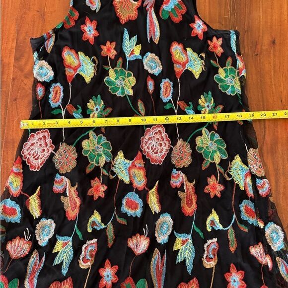 MSK Floral Embroidered Black Dress - Picture 8 of 16